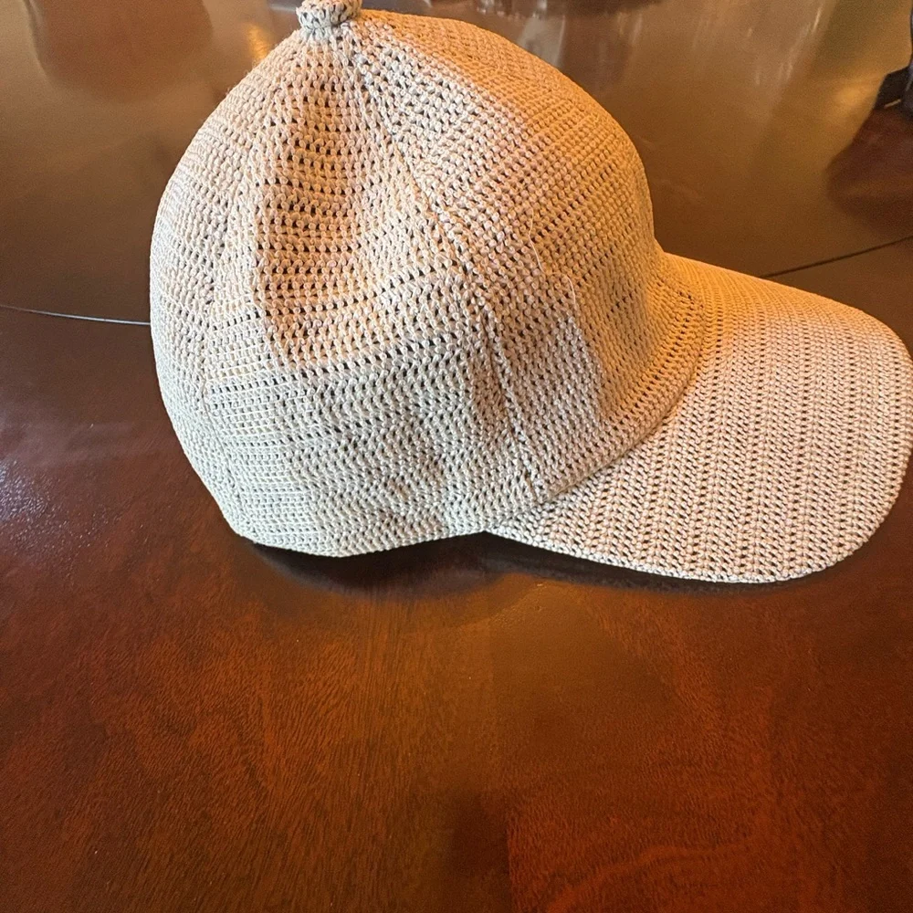 Lele Sadoughi neutral woven hat - Picture 2 of 3